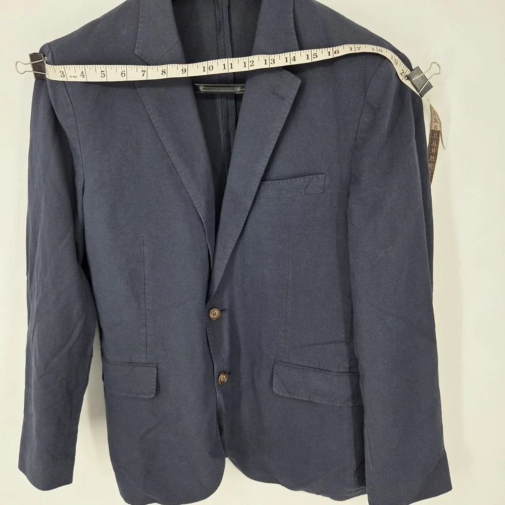 J. CREW Ludlow Men's 42 R Baird McNutt Irish Linen Blend Sport Coat Navy Blue